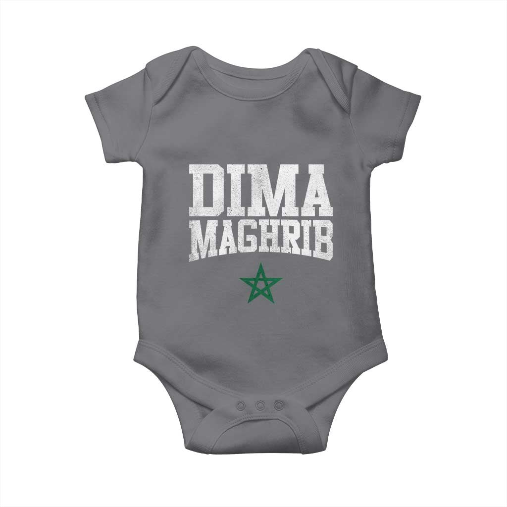 Moroccan Dima Maghrib Flag of Morocco Vintage Green Star Patriotic Baby Onesie