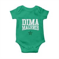 Moroccan Dima Maghrib Flag of Morocco Vintage Green Star Patriotic Baby Onesie