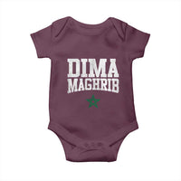 Moroccan Dima Maghrib Flag of Morocco Vintage Green Star Patriotic Baby Onesie