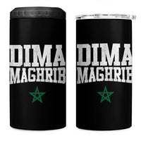 Moroccan Dima Maghrib Flag of Morocco Vintage Green Star Patriotic 4 in 1 Can Cooler Tumbler