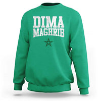 Moroccan Dima Maghrib Flag of Morocco Vintage Green Star Patriotic Sweatshirt