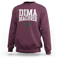 Moroccan Dima Maghrib Flag of Morocco Vintage Green Star Patriotic Sweatshirt