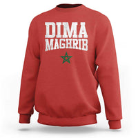 Moroccan Dima Maghrib Flag of Morocco Vintage Green Star Patriotic Sweatshirt