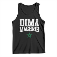 Moroccan Dima Maghrib Flag of Morocco Vintage Green Star Patriotic Tank Top