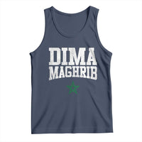 Moroccan Dima Maghrib Flag of Morocco Vintage Green Star Patriotic Tank Top