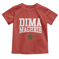 Moroccan Dima Maghrib Flag of Morocco Vintage Green Star Patriotic Toddler T Shirt