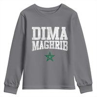 Moroccan Dima Maghrib Flag of Morocco Vintage Green Star Patriotic Youth Sweatshirt