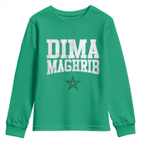 Moroccan Dima Maghrib Flag of Morocco Vintage Green Star Patriotic Youth Sweatshirt