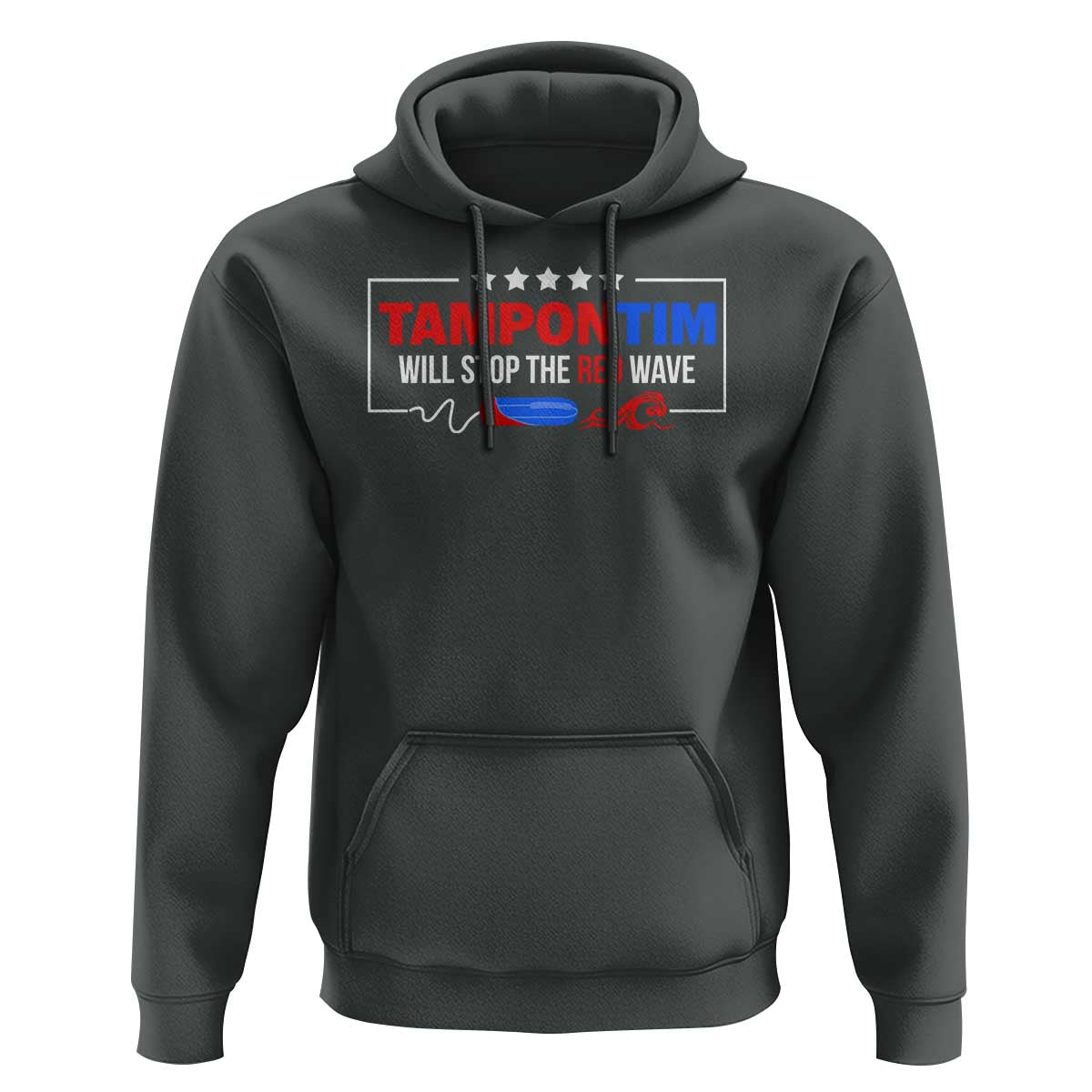 Funny Walz Hoodie Tampon Tim Will Stop The Red Wave Star - Wonder Print Shop