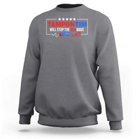 Funny Walz Sweatshirt Tampon Tim Will Stop The Red Wave Star - Wonder Print Shop
