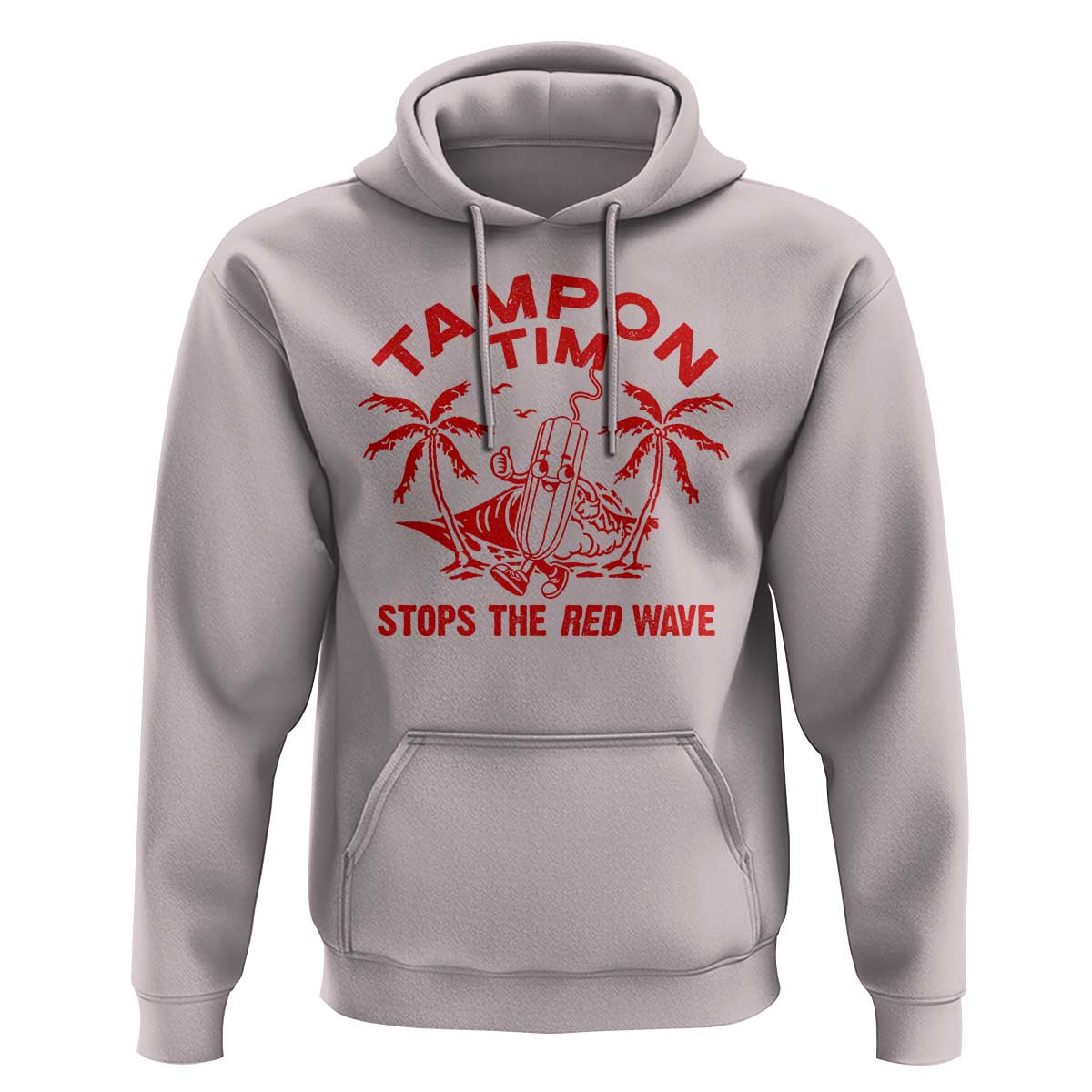 Funny Walz Hoodie Tampon Tim Stops The Red Wave Coconut Tree - Wonder Print Shop