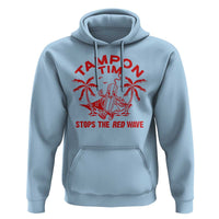 Funny Walz Hoodie Tampon Tim Stops The Red Wave Coconut Tree - Wonder Print Shop