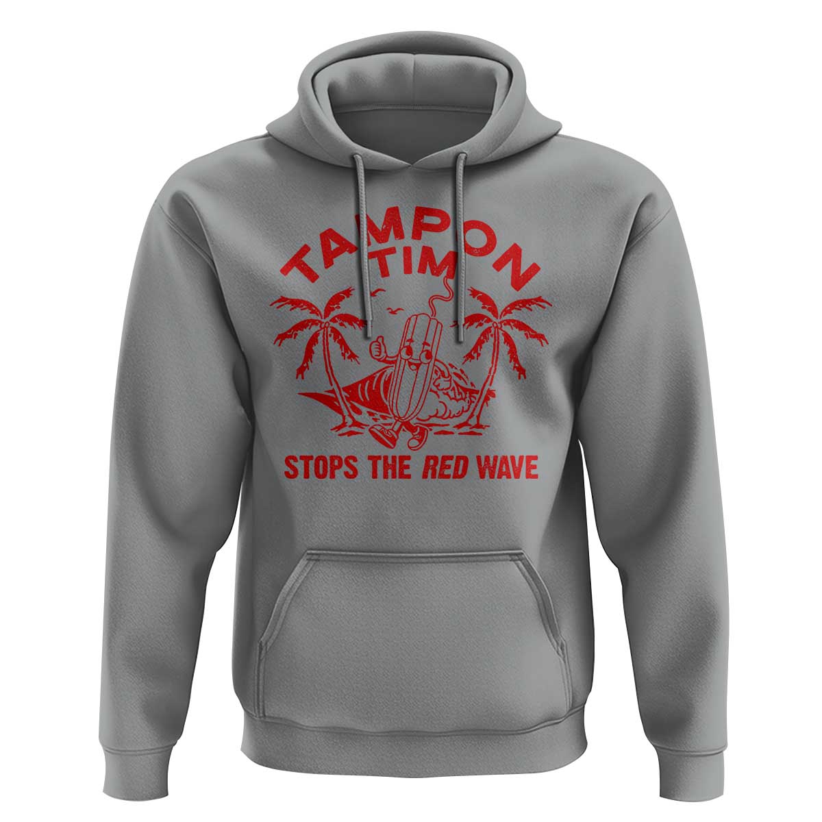 Funny Walz Hoodie Tampon Tim Stops The Red Wave Coconut Tree - Wonder Print Shop