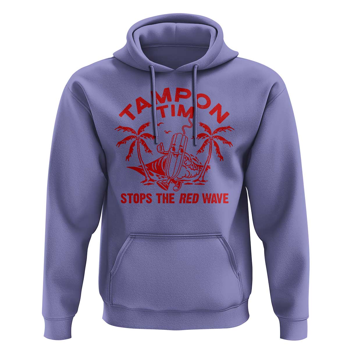 Funny Walz Hoodie Tampon Tim Stops The Red Wave Coconut Tree - Wonder Print Shop