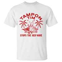 Funny Walz T Shirt Tampon Tim Stops The Red Wave Coconut Tree - Wonder Print Shop