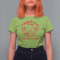 Funny Walz T Shirt For Women Tampon Tim Stops The Red Wave Coconut Tree - Wonder Print Shop