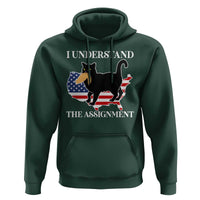 Funny Harris Supporter Hoodie I Understand The Assignment Black Cat American Flag - Wonder Print Shop