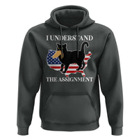 Funny Harris Supporter Hoodie I Understand The Assignment Black Cat American Flag - Wonder Print Shop