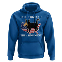Funny Harris Supporter Hoodie I Understand The Assignment Black Cat American Flag - Wonder Print Shop