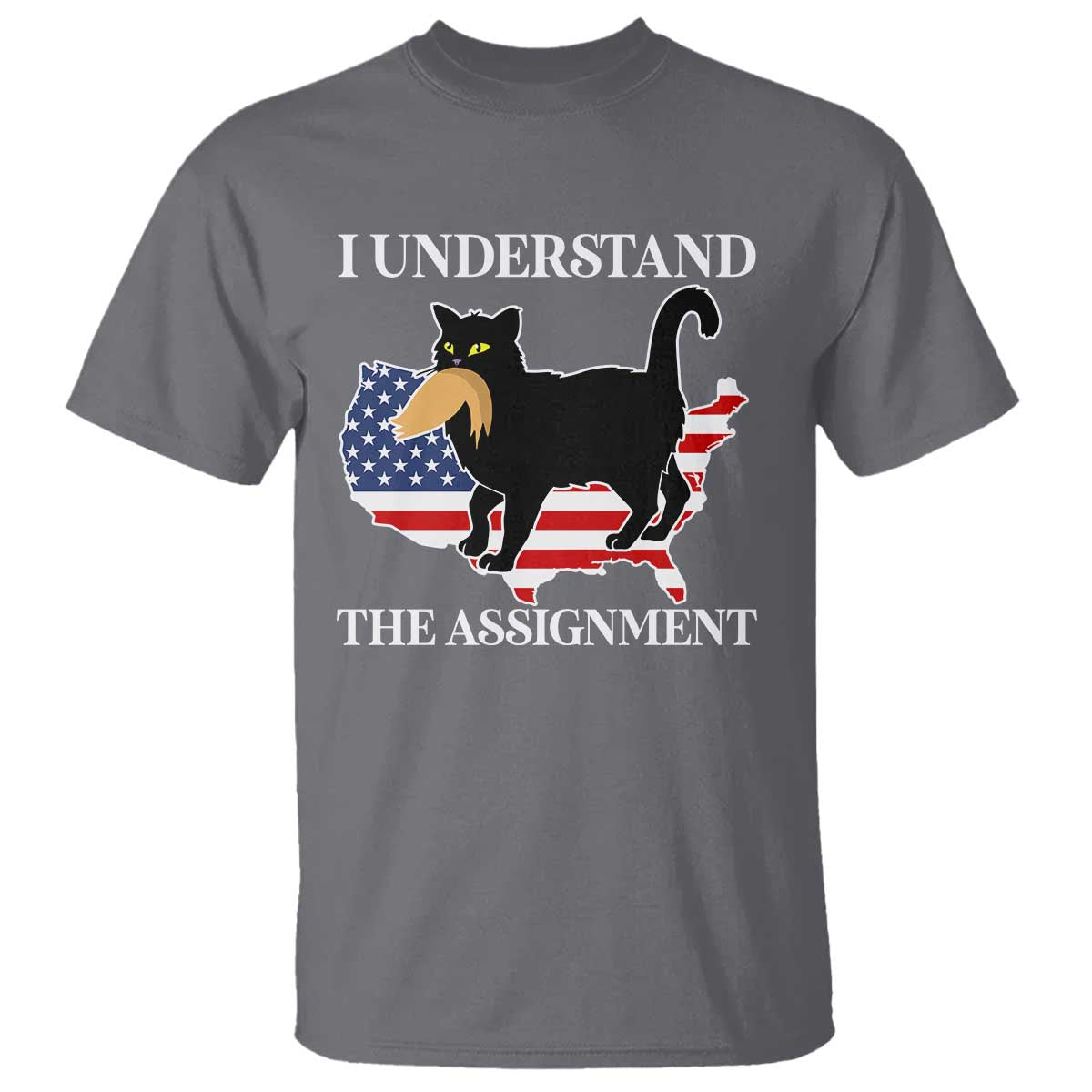 Funny Harris Supporter T Shirt I Understand The Assignment Black Cat American Flag - Wonder Print Shop