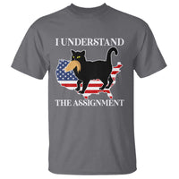 Funny Harris Supporter T Shirt I Understand The Assignment Black Cat American Flag - Wonder Print Shop