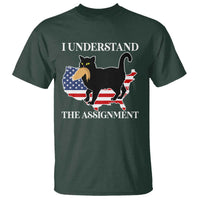 Funny Harris Supporter T Shirt I Understand The Assignment Black Cat American Flag - Wonder Print Shop
