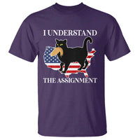 Funny Harris Supporter T Shirt I Understand The Assignment Black Cat American Flag - Wonder Print Shop
