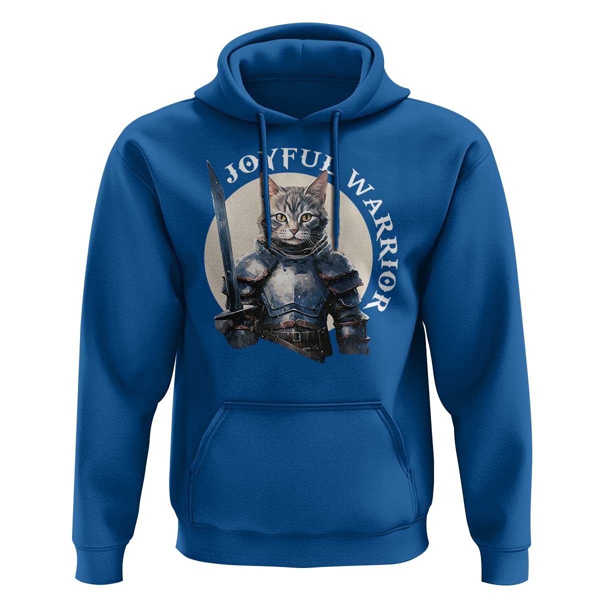 Funny Joyful Warrior Cat Hoodie Kitten Knight For Harris 2024 - Wonder Print Shop