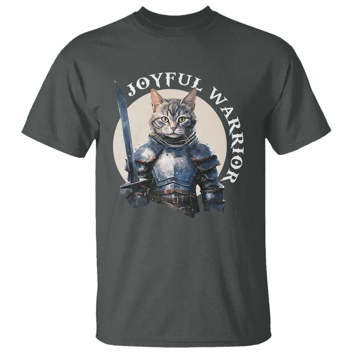 Funny Joyful Warrior Cat T Shirt Kitten Knight For Harris 2024 - Wonder Print Shop