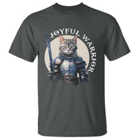 Funny Joyful Warrior Cat T Shirt Kitten Knight For Harris 2024 - Wonder Print Shop
