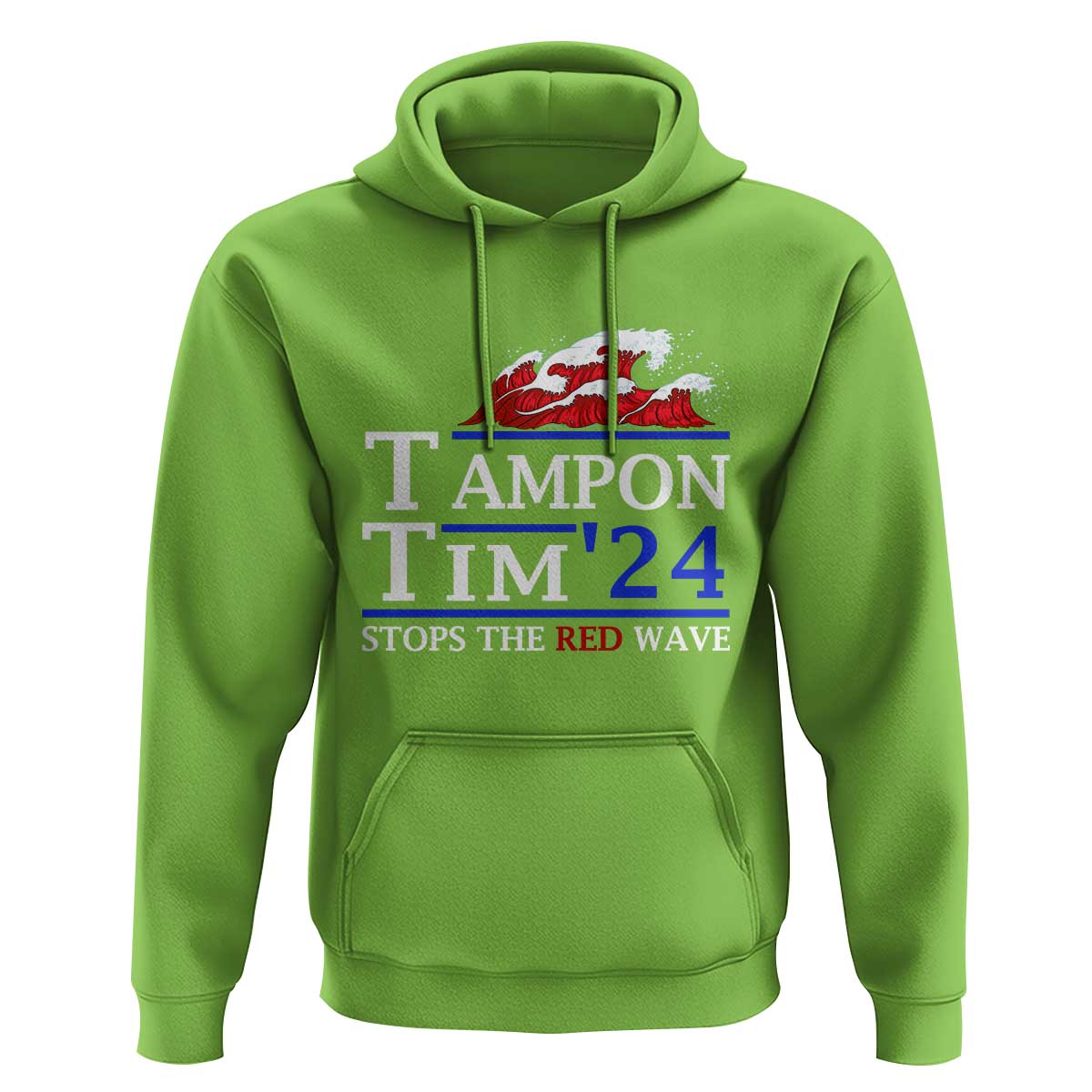 Funny Walz Hoodie Tampon Tim'24 Stops The Red Wave American Election - Wonder Print Shop