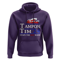 Funny Walz Hoodie Tampon Tim'24 Stops The Red Wave American Election - Wonder Print Shop
