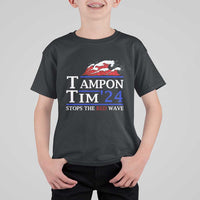Funny Walz T Shirt For Kid Tampon Tim'24 Stops The Red Wave American Election - Wonder Print Shop