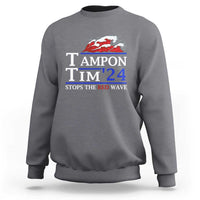 Funny Walz Sweatshirt Tampon Tim'24 Stops The Red Wave American Election - Wonder Print Shop