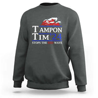 Funny Walz Sweatshirt Tampon Tim'24 Stops The Red Wave American Election - Wonder Print Shop