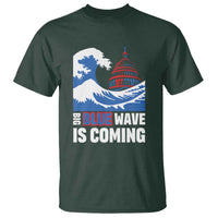 Harris Walz Supporter T Shirt Big Blue Wave Is Coming - Wonder Print Shop