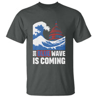 Harris Walz Supporter T Shirt Big Blue Wave Is Coming - Wonder Print Shop