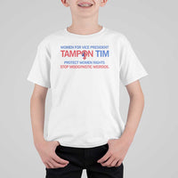 Tim Walz T Shirt For Kid Tampon Tim Protect Women Rights Stop Misogynistic Weirdos USA Flag - Wonder Print Shop