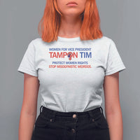 Tim Walz T Shirt For Women Tampon Tim Protect Women Rights Stop Misogynistic Weirdos USA Flag - Wonder Print Shop