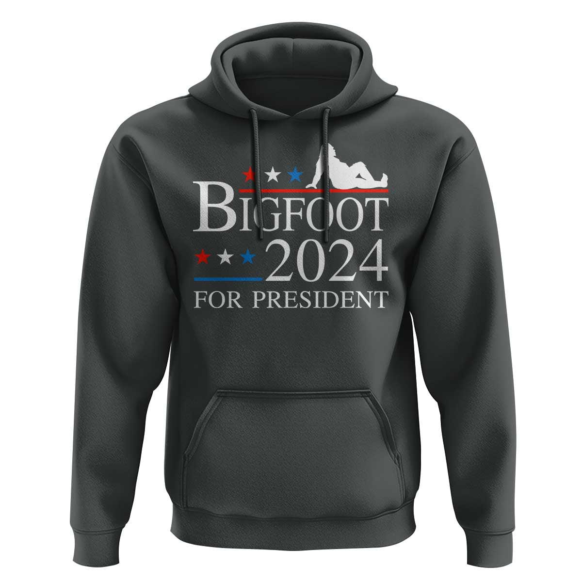 Funny Bigfoot For President Hoodie Vote Sexy Sasquatch American Flag Star - Wonder Print Shop