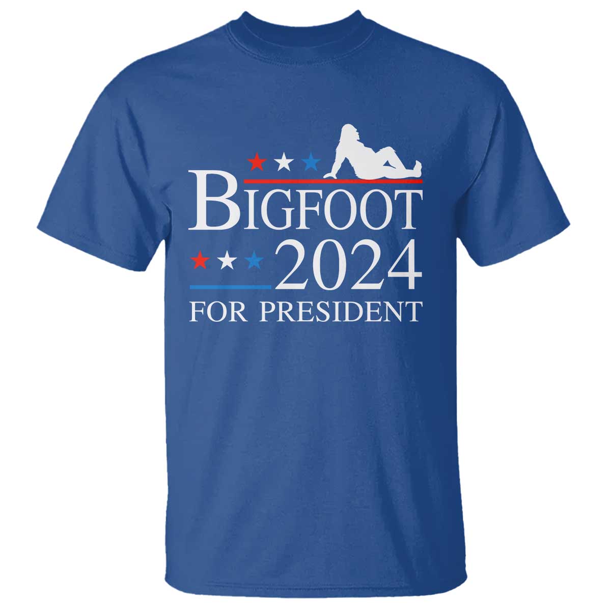 Funny Bigfoot For President T Shirt Vote Sexy Sasquatch American Flag Star - Wonder Print Shop