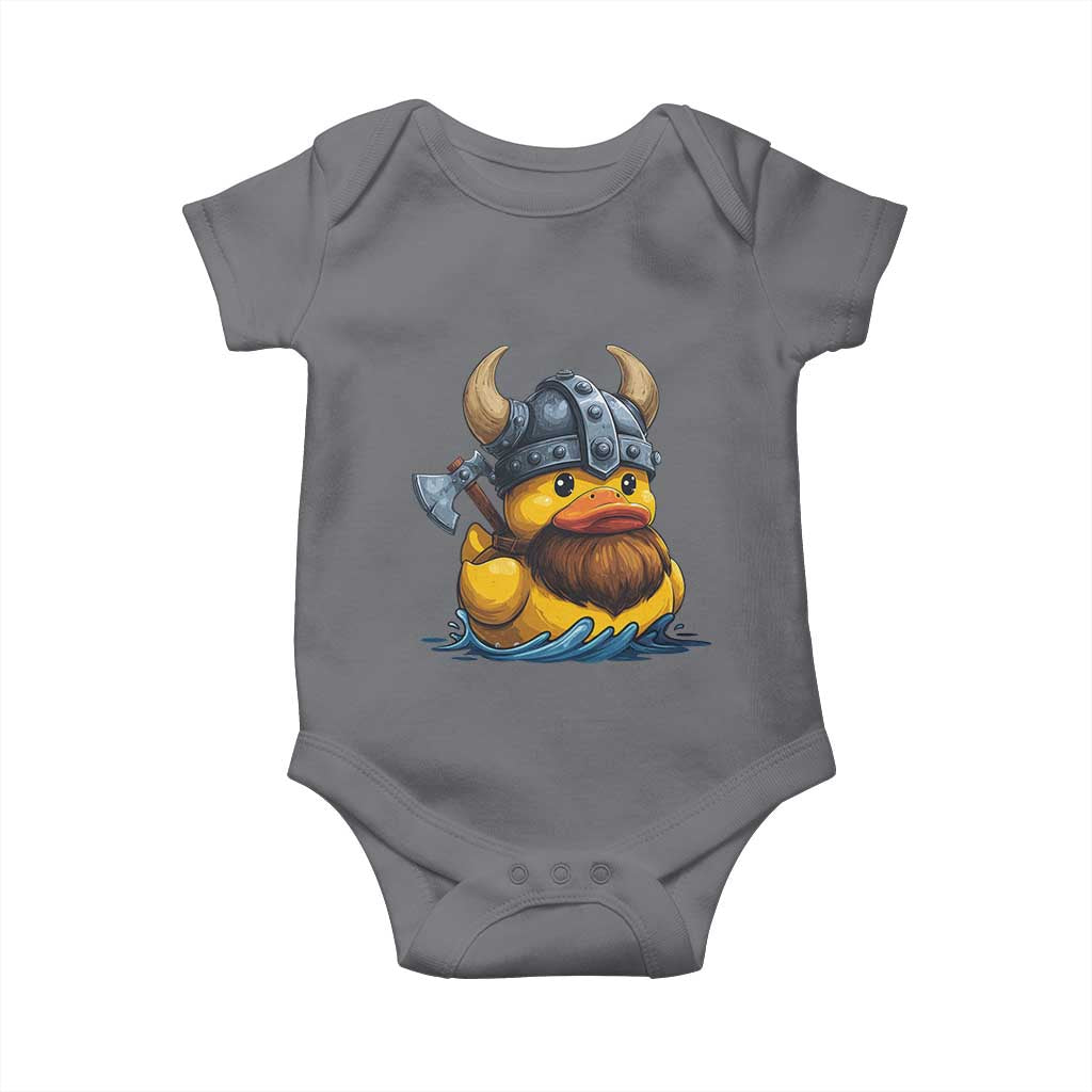 Rubber Duck Viking Warrior Norse Mythology Baby Onesie - Wonder Print Shop