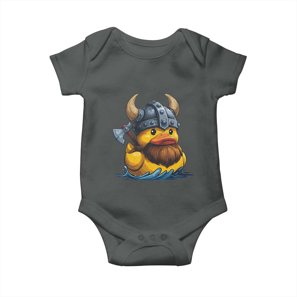 Rubber Duck Viking Warrior Norse Mythology Baby Onesie - Wonder Print Shop