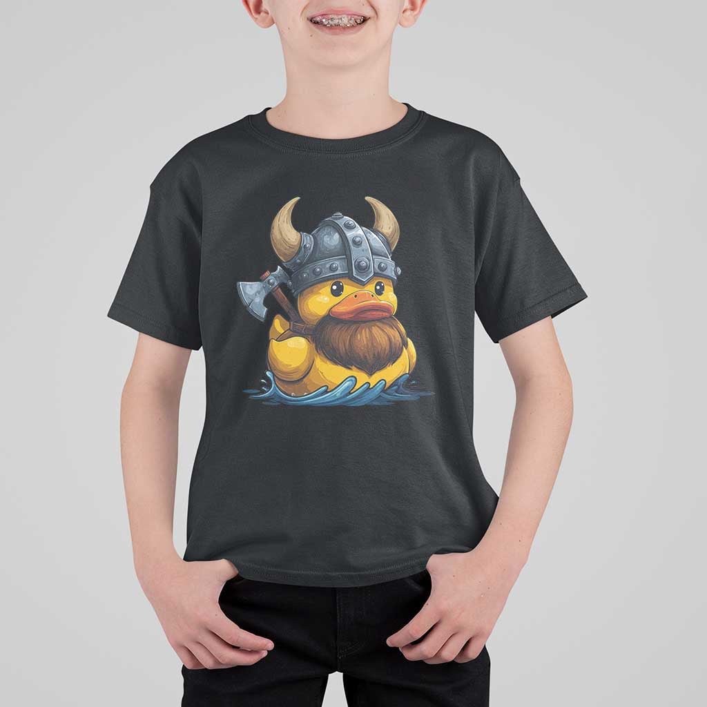 Rubber Duck Viking Warrior Norse Mythology T Shirt For Kid - Wonder Print Shop