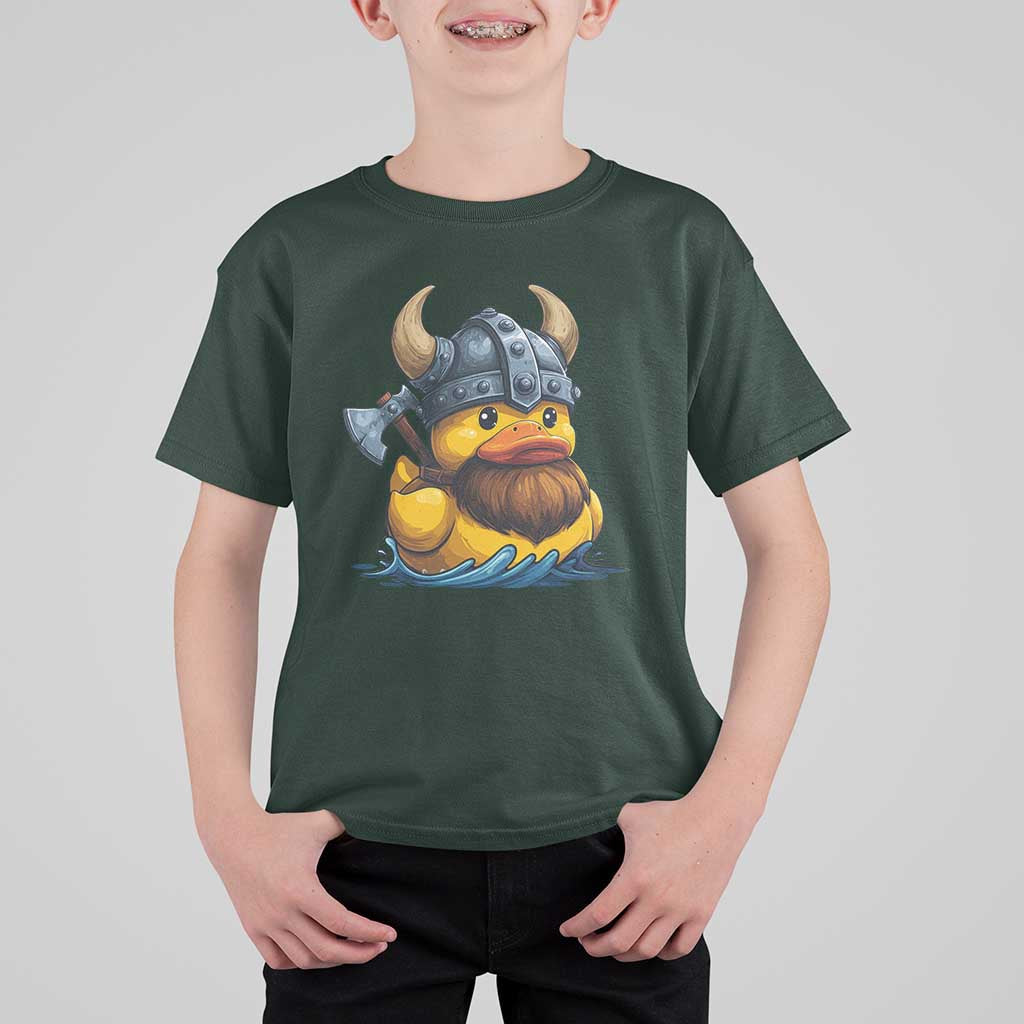 Rubber Duck Viking Warrior Norse Mythology T Shirt For Kid - Wonder Print Shop