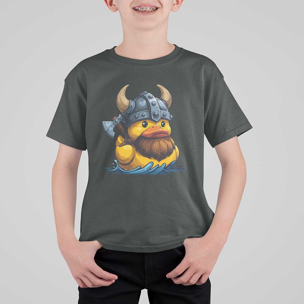 Rubber Duck Viking Warrior Norse Mythology T Shirt For Kid - Wonder Print Shop