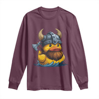 Rubber Duck Viking Warrior Norse Mythology Long Sleeve Shirt - Wonder Print Shop