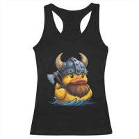Rubber Duck Viking Warrior Norse Mythology Racerback Tank Top - Wonder Print Shop