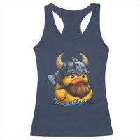 Rubber Duck Viking Warrior Norse Mythology Racerback Tank Top - Wonder Print Shop
