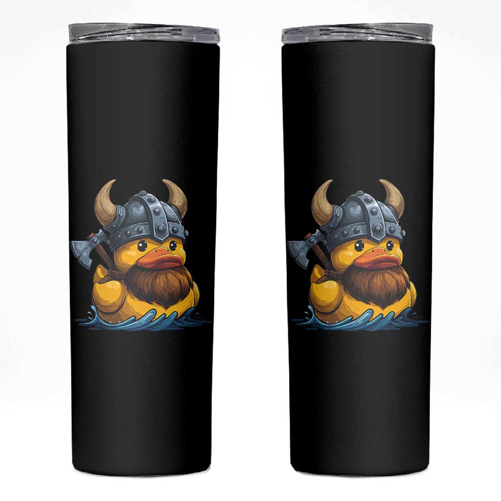 Rubber Duck Viking Warrior Norse Mythology Skinny Tumbler - Wonder Print Shop